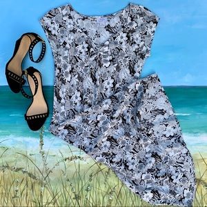 Loft Black & White Pullover Dress Women’s Size 8